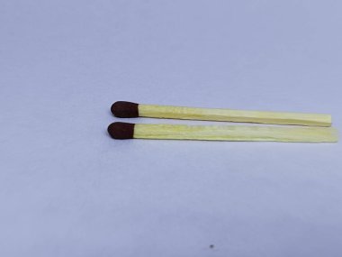 two matches isolated on white background.