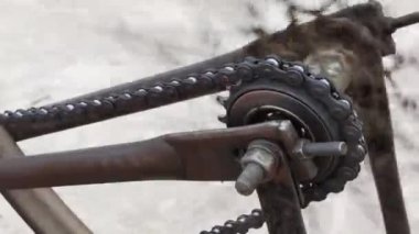 İplik için dönen tekerlek zincirini kapat.