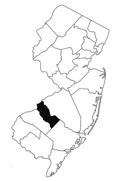 Карта Округа Камден Штате Нью Джерси Белом Фоне Карта Округа — стоковое фото