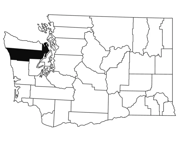 Kaart Van Jefferson County Washington Staat Witte Achtergrond Single County — Stockfoto