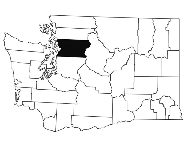 Snohomish Megye Térképe Washington Államban Fehér Alapon Egyetlen Megye Térképe — Stock Fotó