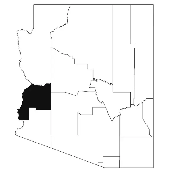 Χάρτης Της Κομητείας Παζ Στην Πολιτεία Της Αριζόνα Λευκό Φόντο — Φωτογραφία Αρχείου