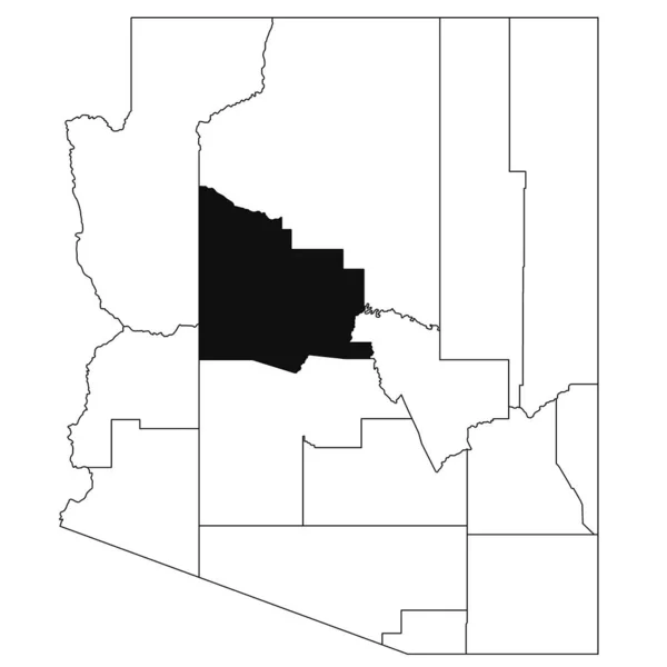 Карта Округа Явапал Штате Аризона Белом Фоне Карта Округа Выделенная — стоковое фото