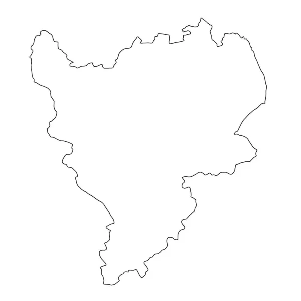 Високоякісна Карта Східної Мідлендс Англії Регіон Англії Контурними Кордонами — стокове фото