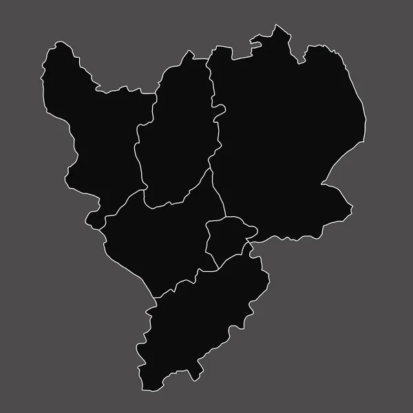 Високоякісна Карта Східної Мідлендс Англії Регіон Англії Кордонами Церемоніальних Графств — стокове фото