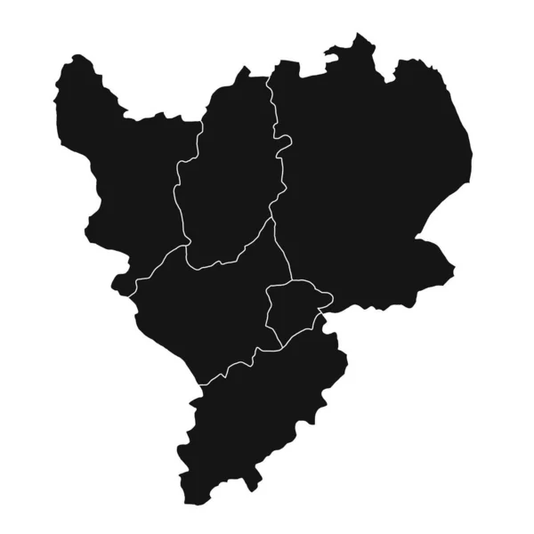Högkvalitativ Karta Över East Midlands England Region England Med Gränser — Stockfoto