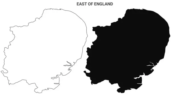 East Anglia Map East England — 스톡 사진