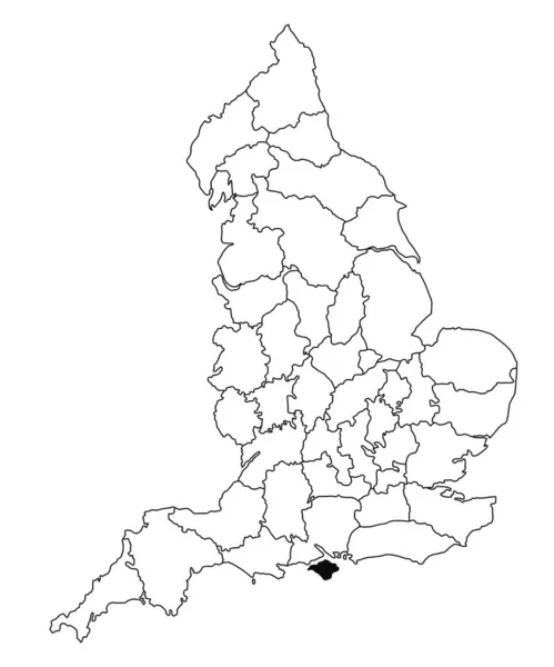 Wight Megye Térképe Angliában Fehér Alapon Single County Map Highlighted — Stock Fotó