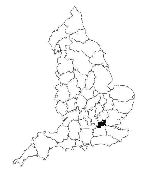 Карта Округу Міддлсекс Англії Білому Тлі Одиночна Карта Округу Виділена — стокове фото