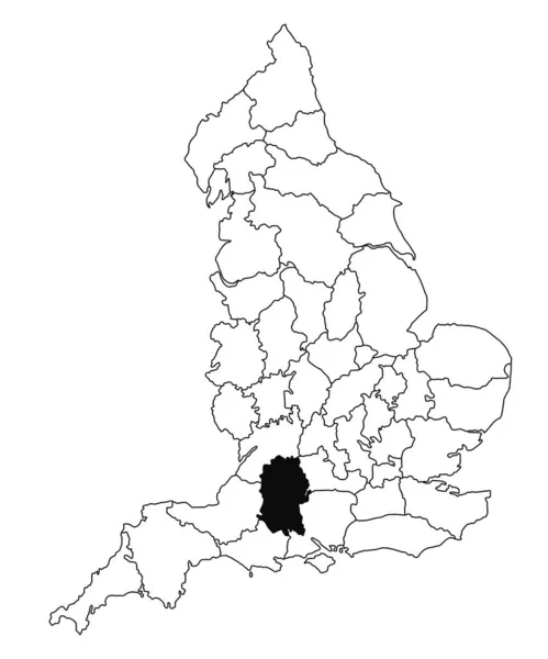 Angliai Wiltshire Megye Térképe Fehér Alapon Single County Map Highlighted — Stock Fotó