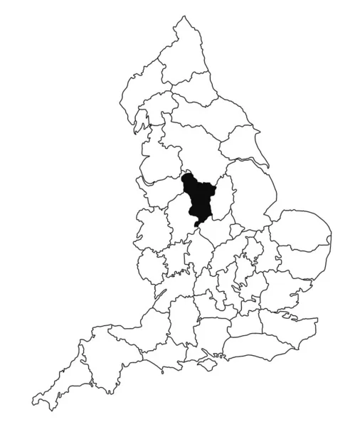 Angliai Derbyshire Megye Térképe Fehér Alapon Single County Map Highlighted — Stock Fotó