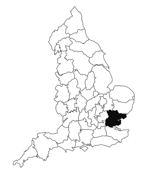 Mapa Hrabstwa Essex Anglii Białym Tle Jedna Mapa Hrabstwa Zaznaczona — Zdjęcie stockowe