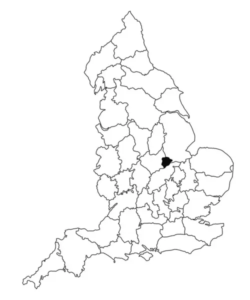 Mapa Del Condado Rutland Inglaterra Sobre Fondo Blanco Single Mapa — Foto de Stock