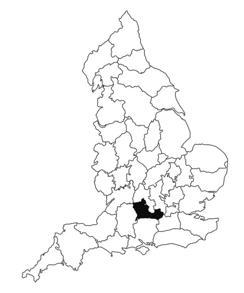 Mapa Del Condado Berkshire Inglaterra Sobre Fondo Blanco Single Mapa — Foto de Stock
