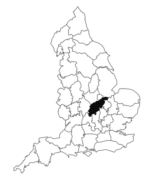 Карта Округу Нортгемптоншир Англії Білому Тлі Одиночна Карта Округу Виділена — стокове фото