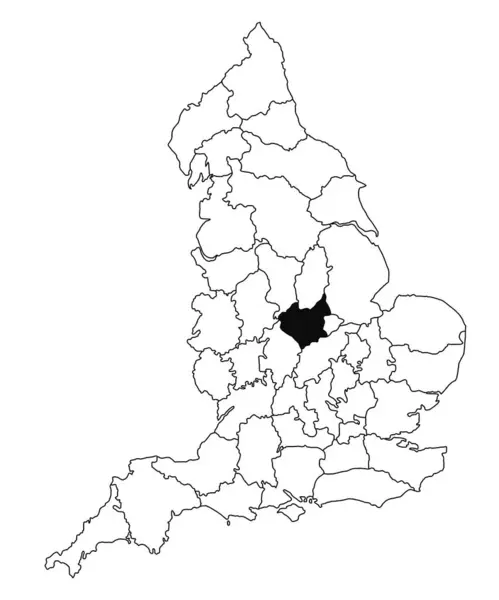 Карта Округу Лестершир Англії Білому Тлі Одиночна Карта Округу Виділена — стокове фото