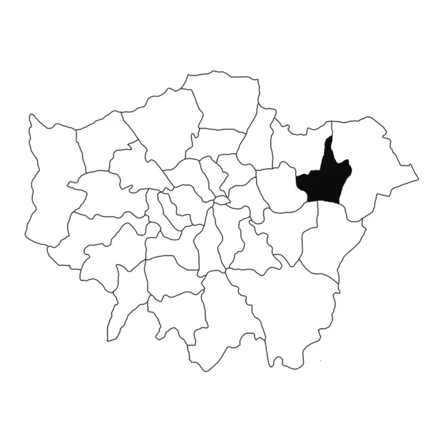 Mappa Abbaiare Dagenham Nella Provincia Della Grande Londra Sfondo Bianco — Foto Stock