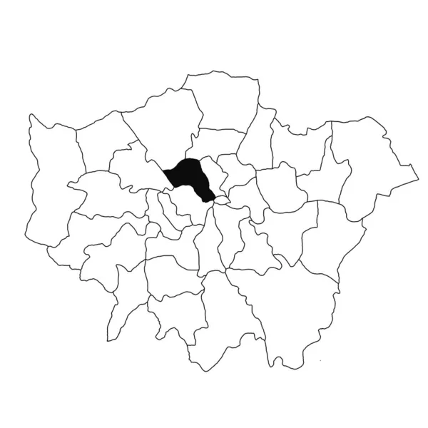 Karta Över Camden Greater London Provinsen Vit Bakgrund Single County — Stockfoto