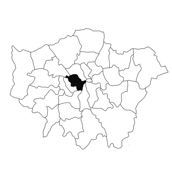 Mappa Westminster Nella Provincia Greater London Sfondo Bianco Singola Mappa — Foto Stock