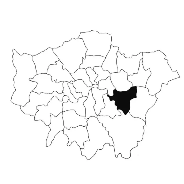 Karta Över Greenwich Greater London Provinsen Vit Bakgrund Single County — Stockfoto