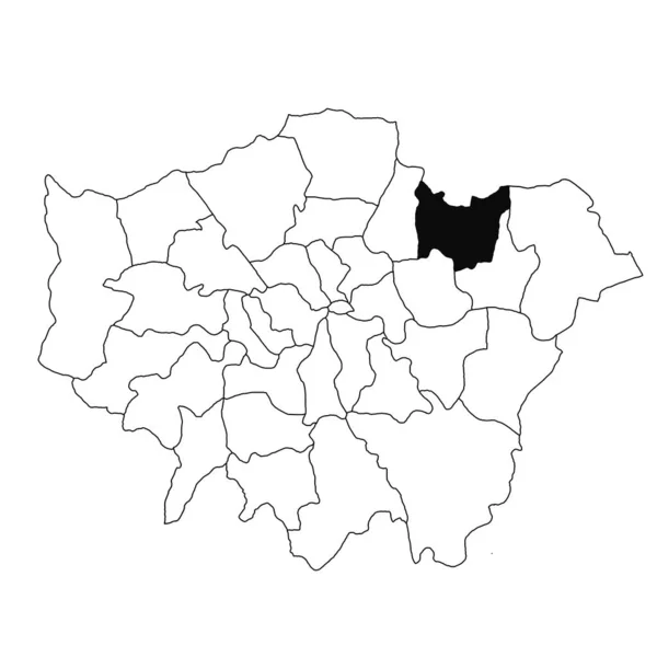 Mapa Redbridge Provincii Velký Londýn Bílém Pozadí Single County Mapa — Stock fotografie