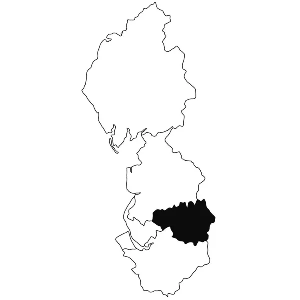 英格兰西北部大曼彻斯特地图 背景为白色 英格兰西北部行政地图上用黑色标出的单县地图 — 图库照片