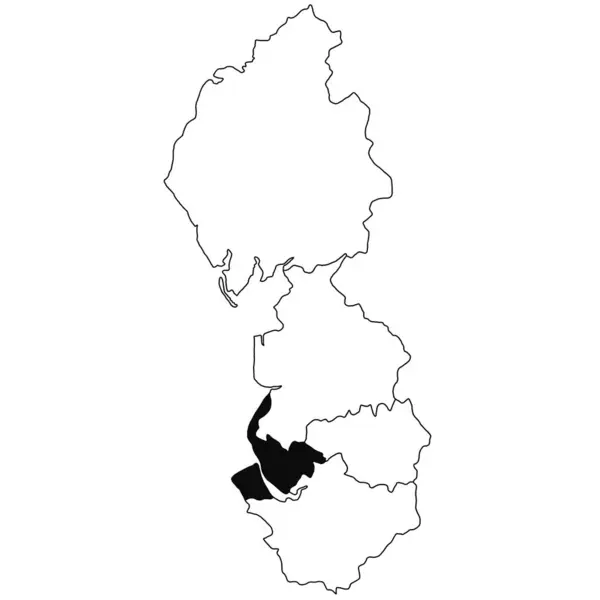 Map Merseyside North West England Province White Background Single County — Stock Photo, Image