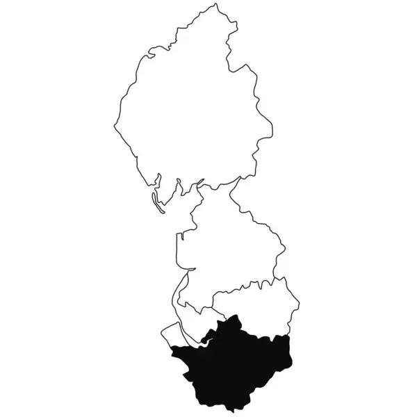 Mapa Cheshire Provincia Del Noroeste Inglaterra Sobre Fondo Blanco Mapa —  Fotos de Stock