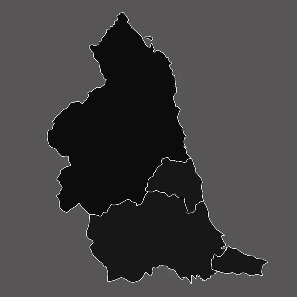 Darstellung Hochwertige Umrisskarte Von Nordostengland Ist Eine Region Englands Mit — Stockfoto