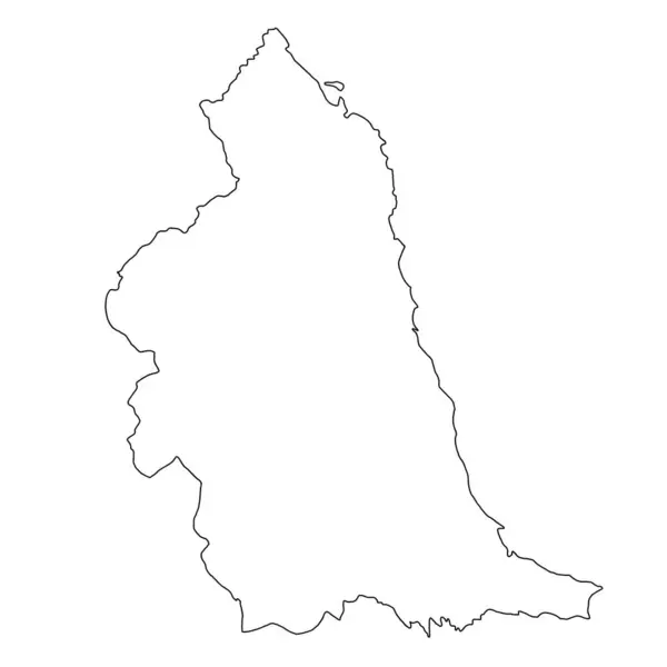 Obrysová Mapa Severovýchodní Anglie Regionem Anglie Hranicemi — Stock fotografie