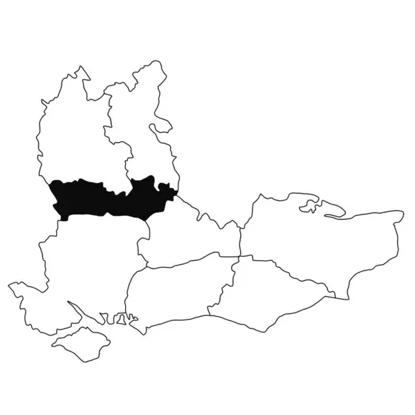 Карта Беркширу Провінції Південно Східна Англія Білому Тлі Одиночна Карта — стокове фото