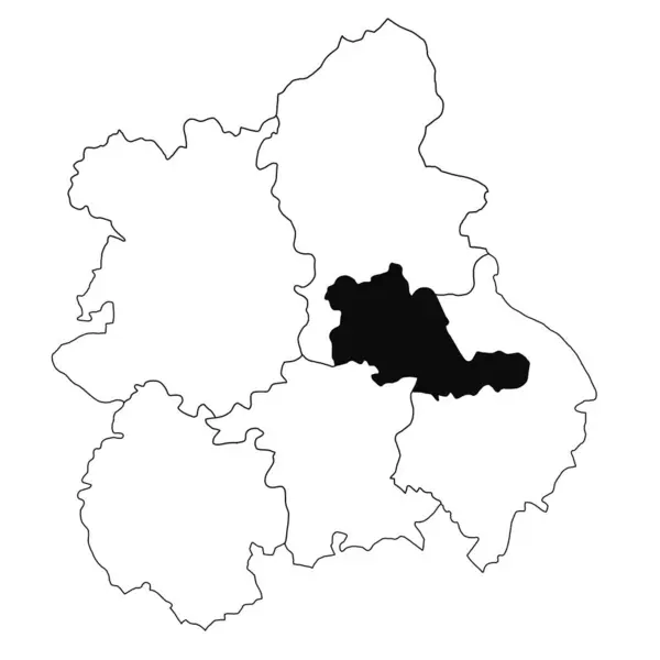 Карта Уэст Мидлендса Провинции Уэст Мидлендс Англия Белом Фоне Карта — стоковое фото