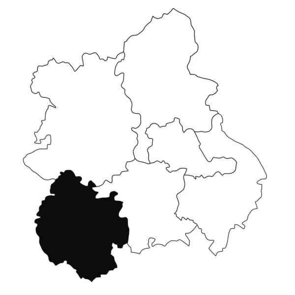 Mappa Herefordshire Nella Provincia West Midlands Inghilterra Sfondo Bianco Singola — Foto Stock