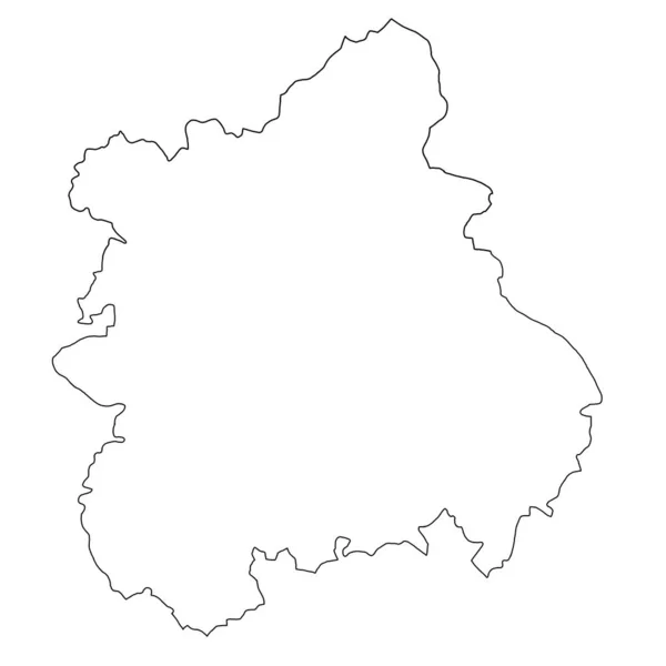Карта Западного Мидленда Англия Регион Англии Границами — стоковое фото