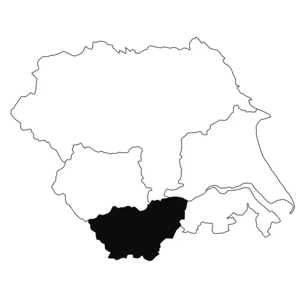 Mapa South Yorkshire Yorkshire Província Humber Fundo Branco Mapa Único — Fotografia de Stock