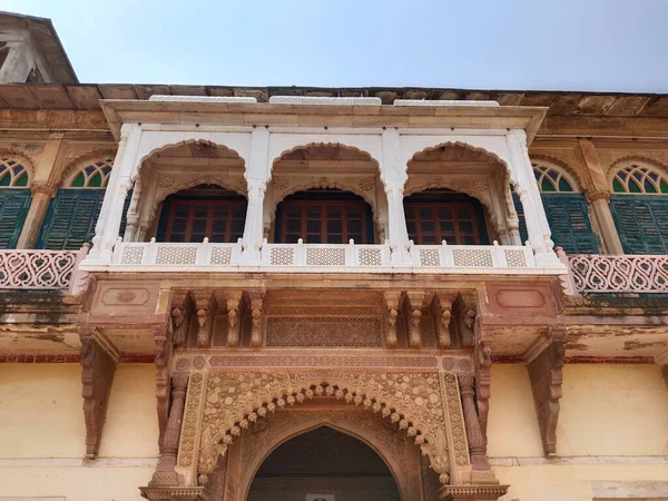 Architektura Ramnagar Fort Březích Gangů Varanasi Indie — Stock fotografie