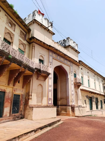 Архитектура Форта Рамнагар Берегу Каналов Варанаси Индия — стоковое фото