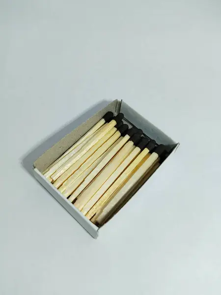 Opened Matches Box Isolated White Background — Stock Photo, Image