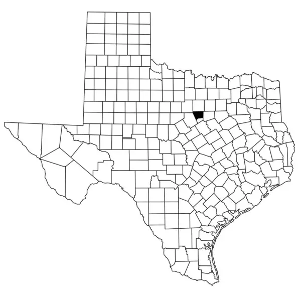 stock image Map of hood County in Texas state on white background. single County map highlighted by black colour on Texas map. UNITED STATES, US