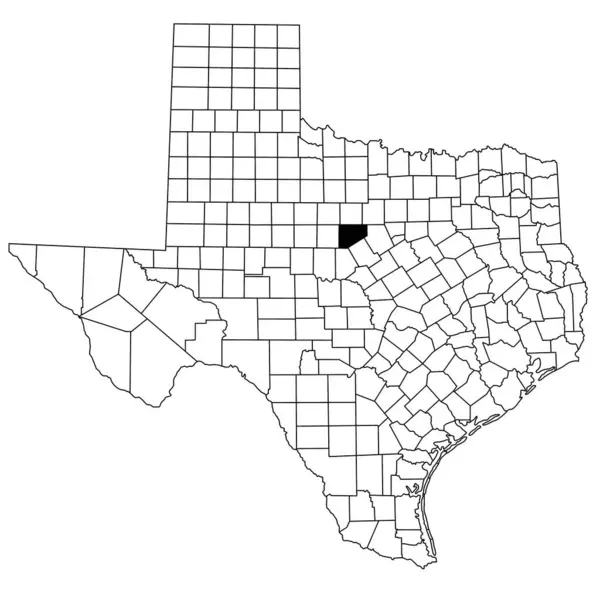 stock image Map of Eastland County in Texas state on white background. single County map highlighted by black colour on Texas map. UNITED STATES, US