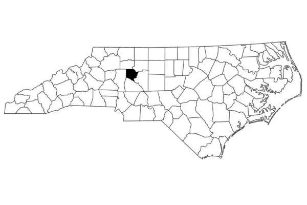 stock image Map of Davie County in North Carolina state on white background. single County map highlighted by black color on North Carolina map. UNITED STATES, US