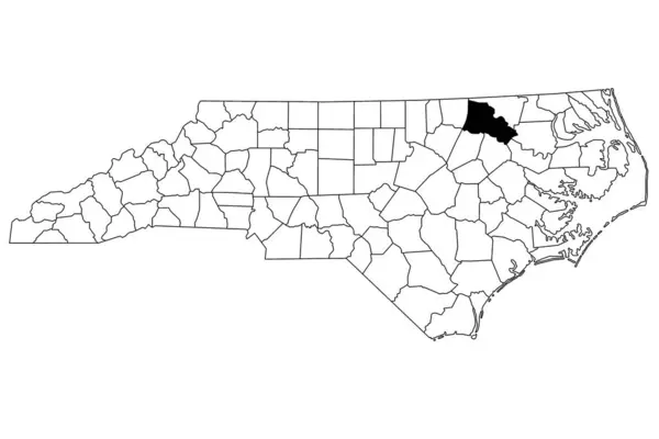 stock image Map of Halifax County in North Carolina state on white background. single County map highlighted by black color on North Carolina map. UNITED STATES, US