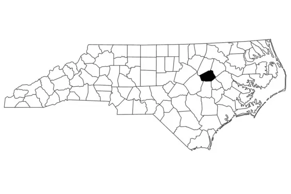 Stock image Map of Wilson County in North Carolina state on white background. single County map highlighted by black color on North Carolina map. UNITED STATES, US