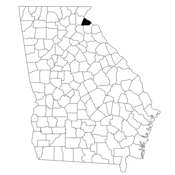 stock image Map of Stephens County in Georgia state on white background. single County map highlighted by black colour on Georgia map. UNITED STATES, US