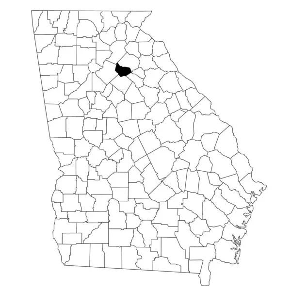 stock image Map of barrow County in Georgia state on white background. single County map highlighted by black colour on Georgia map. UNITED STATES, US