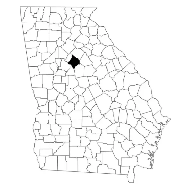 stock image Map of Newton County in Georgia state on white background. single County map highlighted by black colour on Georgia map. UNITED STATES, US