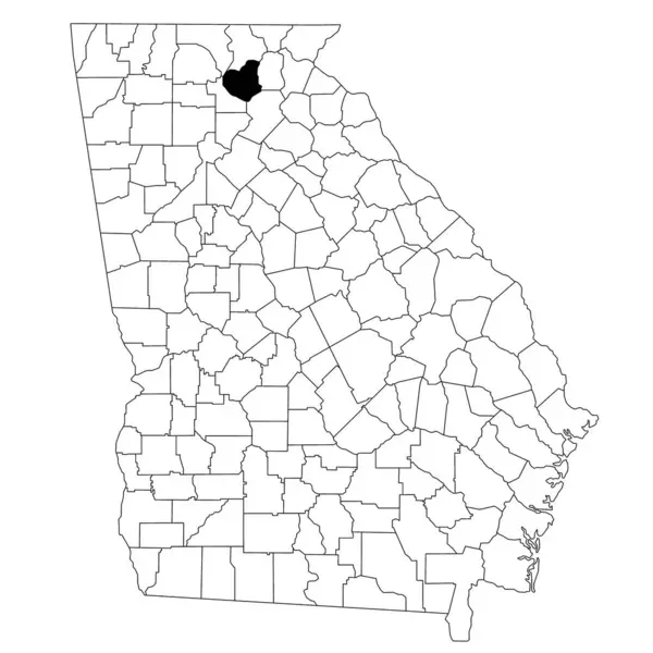 stock image Map of Lumpkin Lumpkin County in Georgia state on white background. single County map highlighted by black colour on Georgia map. UNITED STATES, US