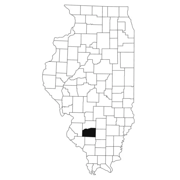 stock image Map of Washington County in Illinois state on white background. single County map highlighted by black colour on Illinois map. UNITED STATES, US