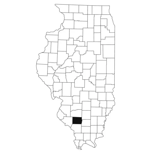 stock image Map of perry County in Illinois state on white background. single County map highlighted by black colour on Illinois map. UNITED STATES, US