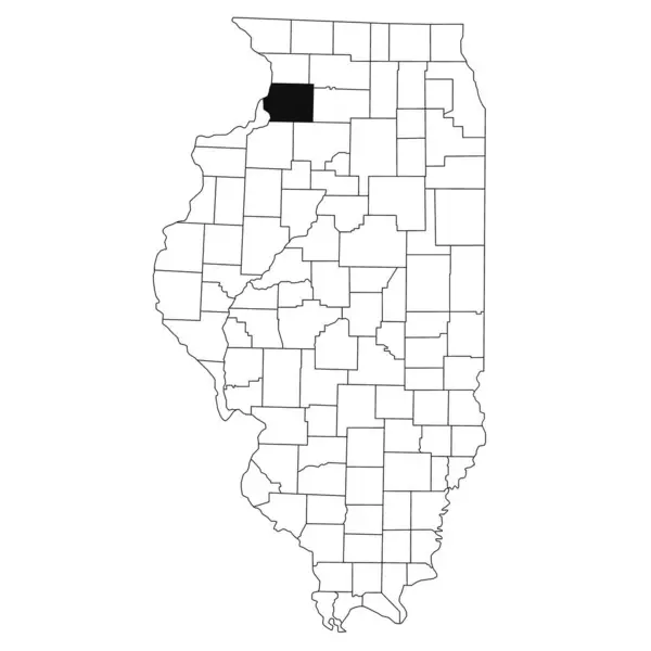 stock image Map of Whiteside County in Illinois state on white background. single County map highlighted by black colour on Illinois map. UNITED STATES, US